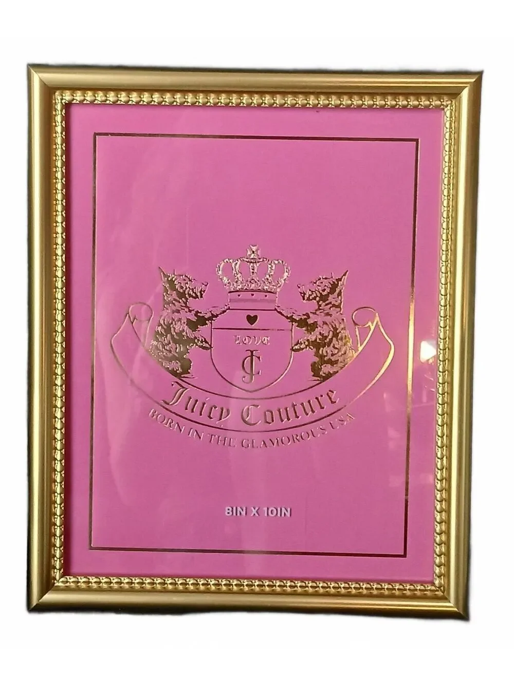 Juicy Couture Pink Gold Scottie Dog Picture Frame 8x10 NWT Home Decor